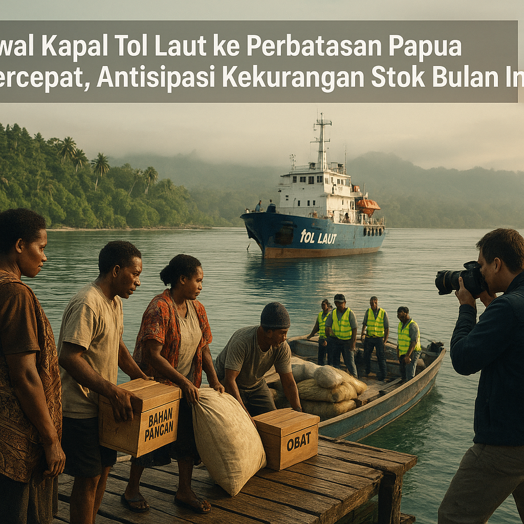 Jadwal Kapal Tol Laut ke Perbatasan Papua Dipercepat, Antisipasi Kekurangan Stok Bulan Ini