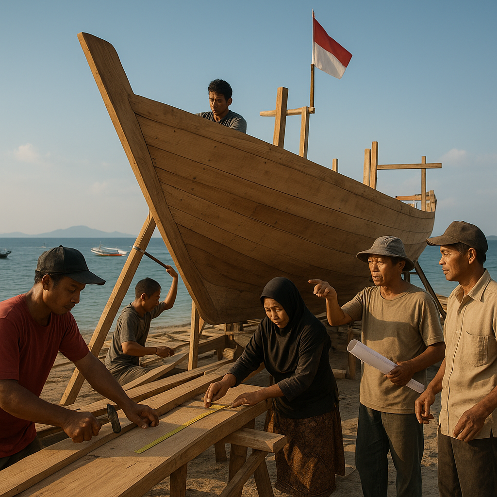 Pembuatan Kapal Tradisional di Natuna: Bukti Nasionalisme Warga Perbatasan