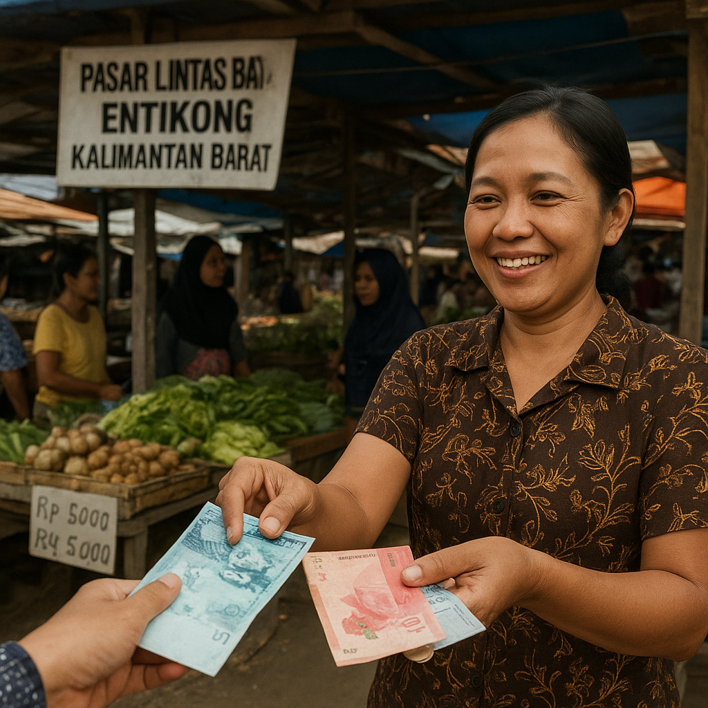 Pasar Lintas Batas Entikong: Ketika Perbedaan Mata Uang Jadi Cerita Sehari-hari