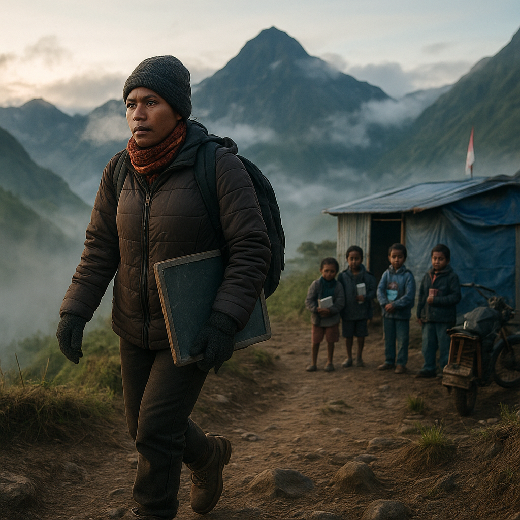 Kisah Maria, Guru di Puncak Papua yang Mengajar dengan Segala Keterbatasan