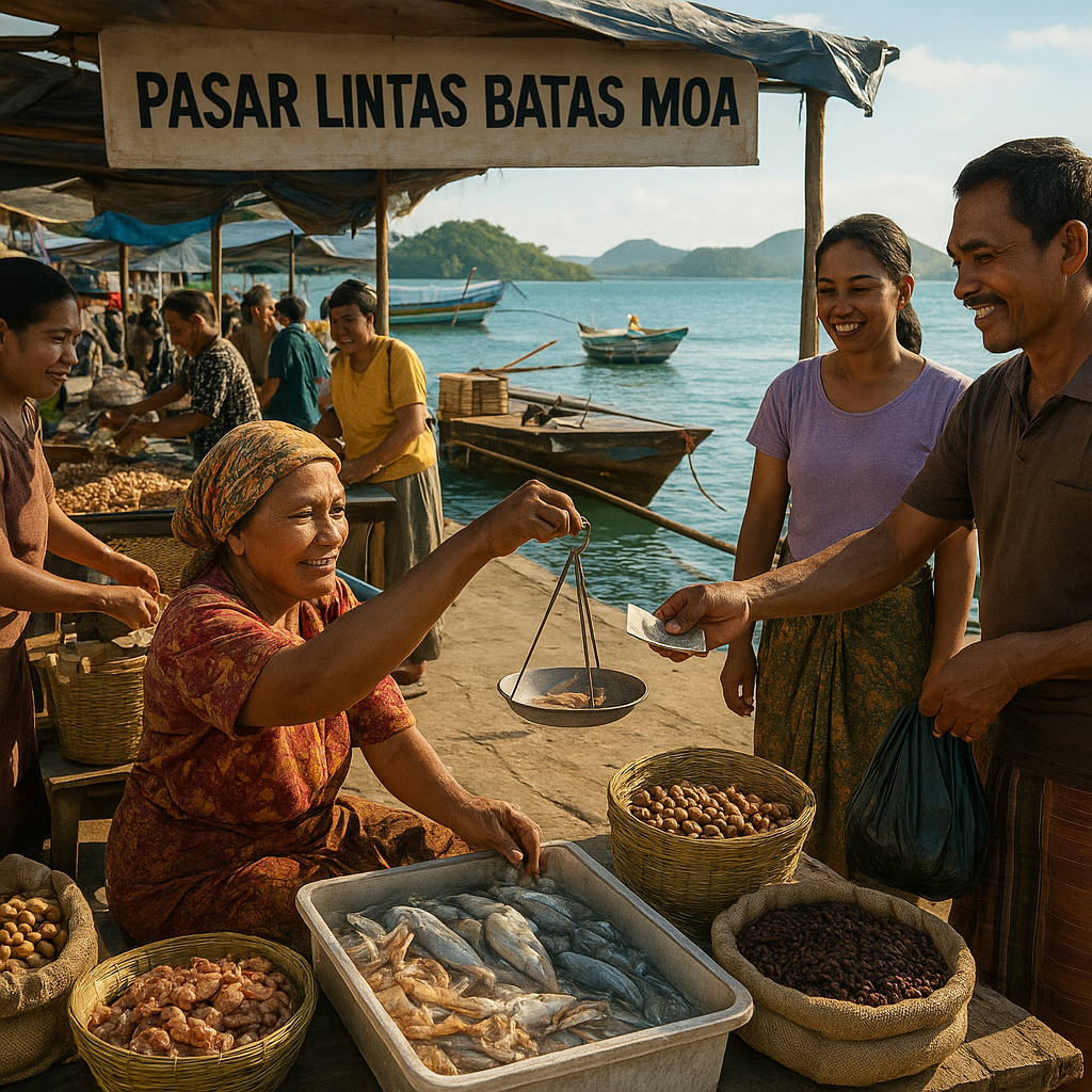 Pasar Lintas Batas di Moa, Maluku Barat Daya Menjadi Penghubung Ekonomi Warga
