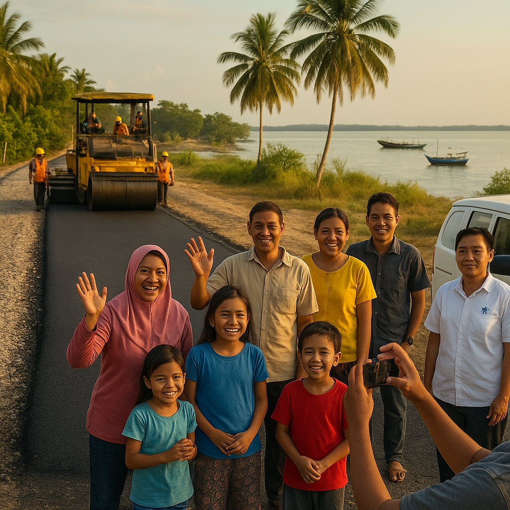 Proyek Jalan Trans Sebatik Capai 85%, Warga Pulau Terluar Ujung Kalimantan Mulai Tersenyum