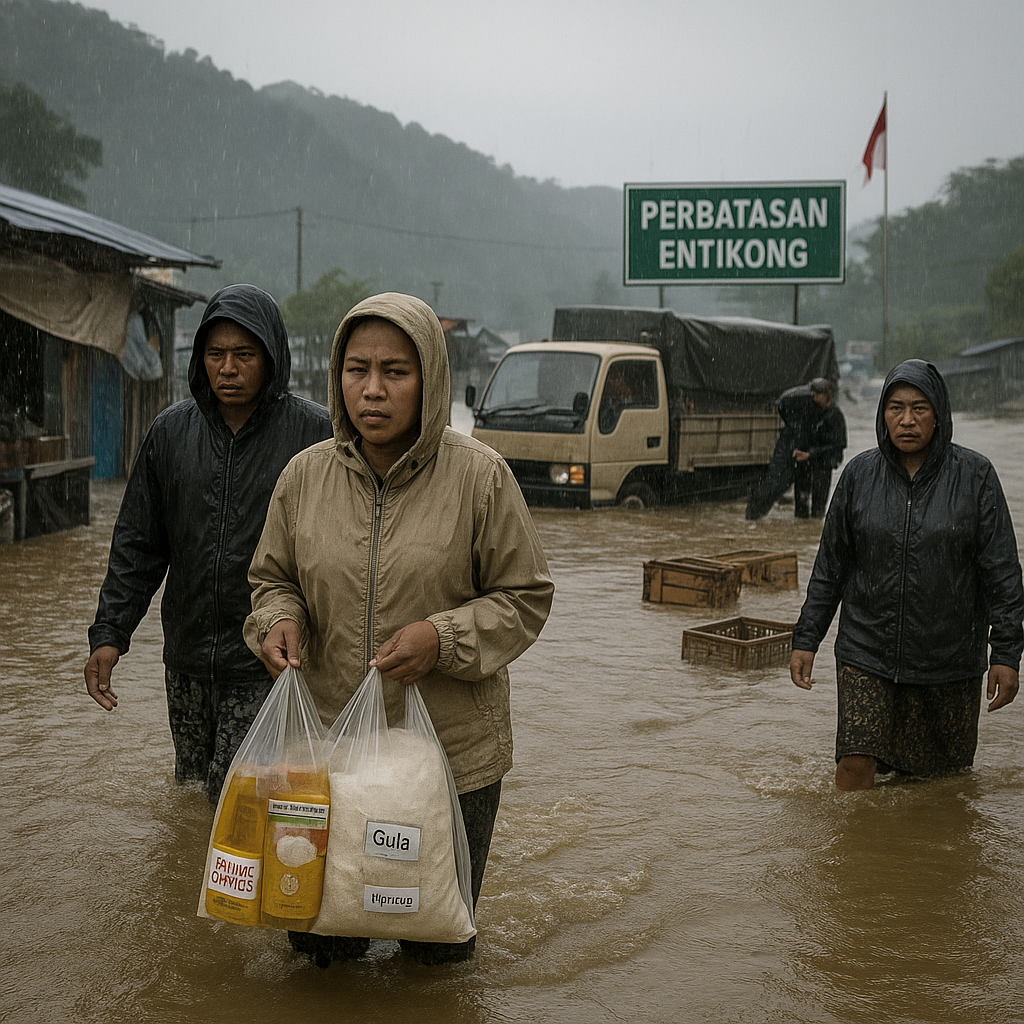 Warga Perbatasan Entikong Keluhkan Cuaca Ekstrem dan Harga Bahan Pokok Melonjak