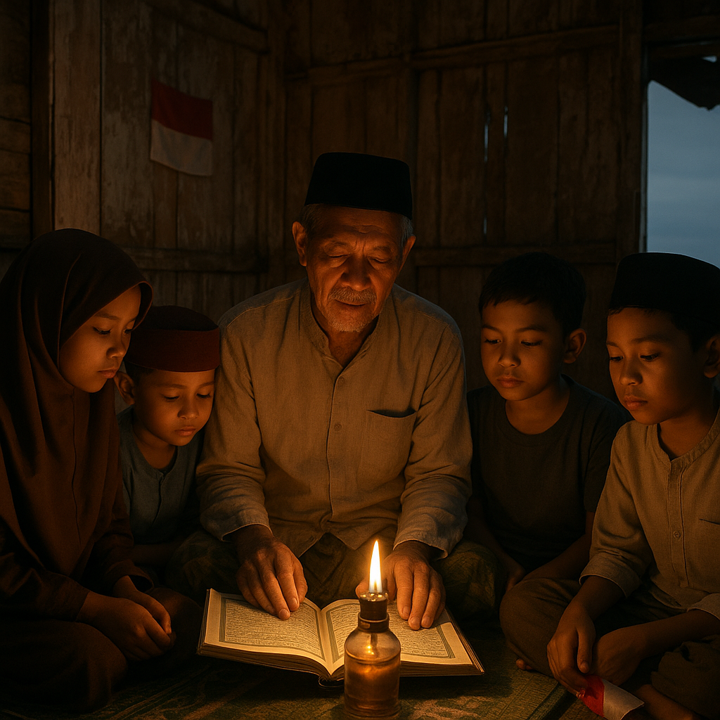 Kisah Guru Ngaji di Pulau Terluar Natuna yang Mengabdi 20 Tahun Tanpa Pamrih