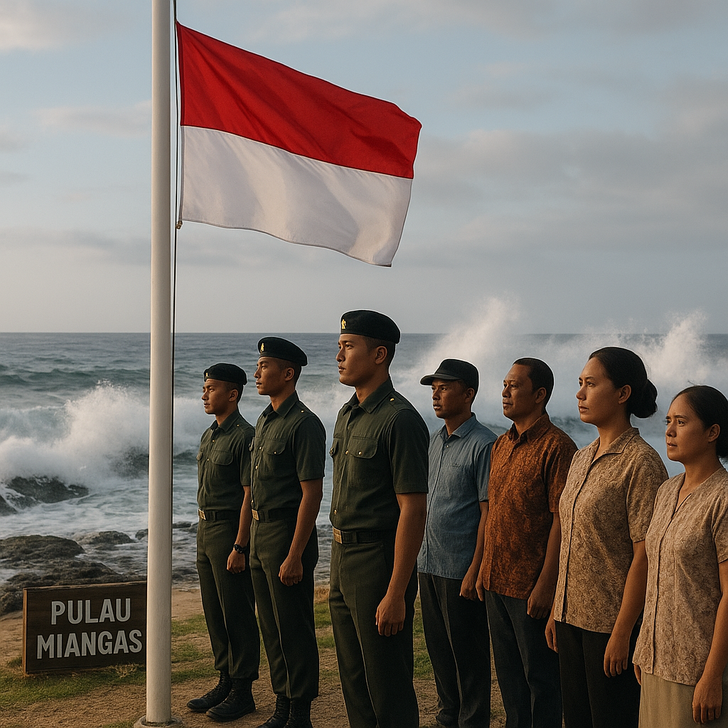Upacara Bendera di Pulau Miangas: 35 Detik Mengheningkan Cipta Dihadang Bunyi Ombak