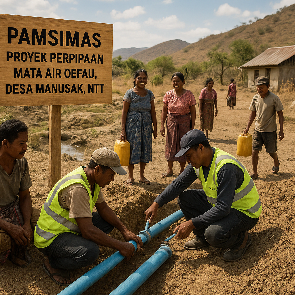 Infrastruktur Air Bersih di Desa Perbatasan NTT Mulai Dibangun, Warga Tak Lagi Andalkan Air Hujan