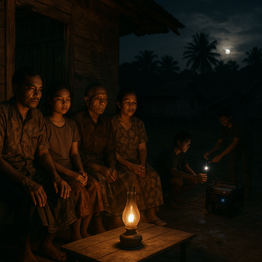 Warga Desa Batu Tapu di Nunukan Bertahan di Tengah Keterbatasan Listrik