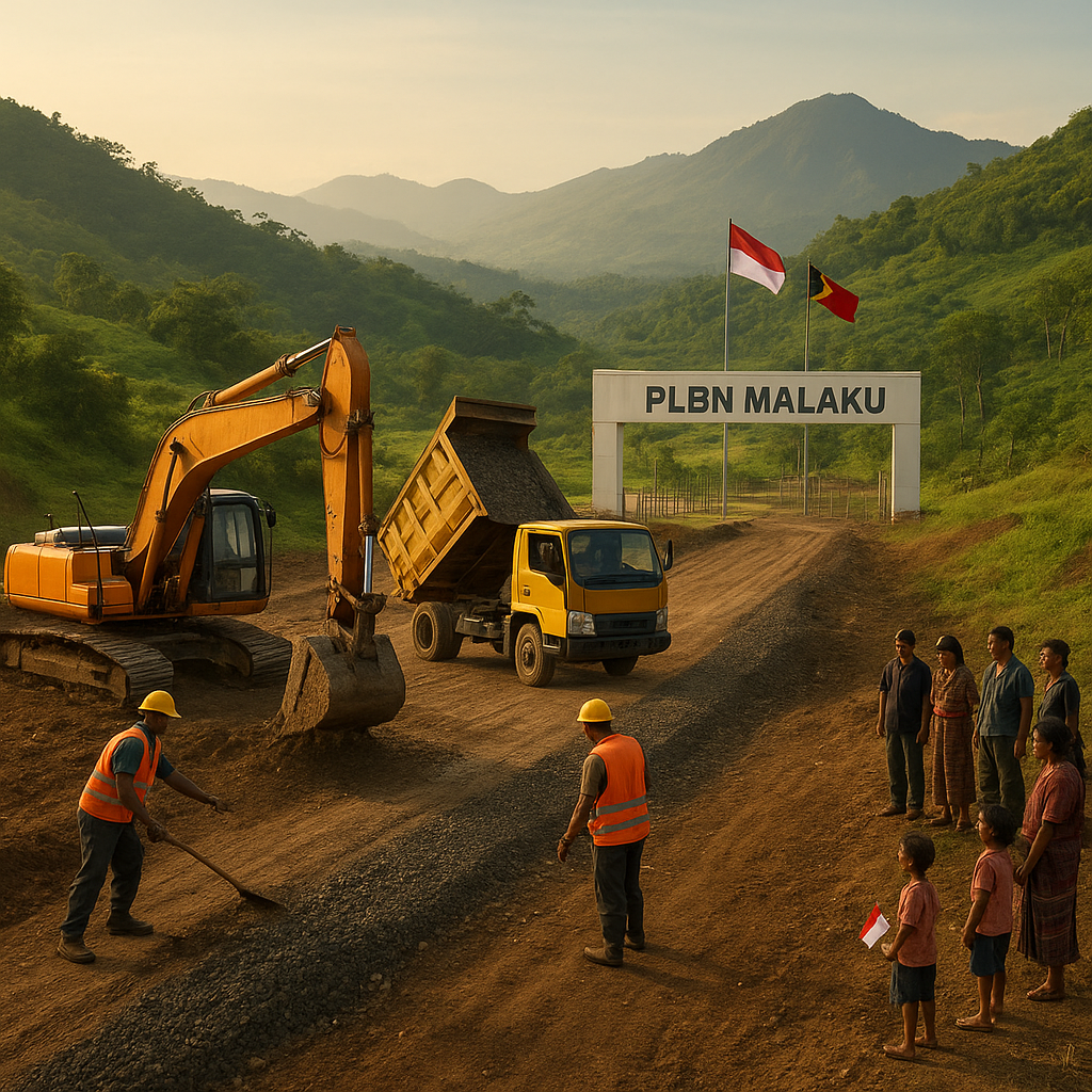 Pembangunan Ruas Jalan Trans Batu Nangan di Perbatasan NTT Terus Dikebut, Konektivitas Pos Malaku