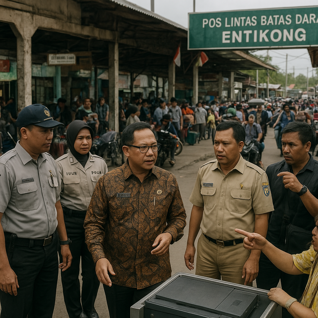 Mendagri Tinjau Langsung Pos Lintas Batas Darat (PLBD) Entikong, Perkuat Pengawasan dan Layanan