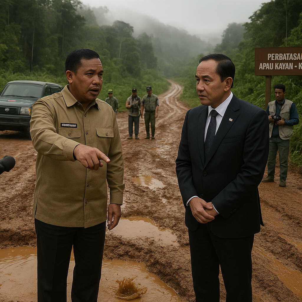 Bupati Malinau Sampaikan Kondisi Akses Jalan Perbatasan ke Menhan RI