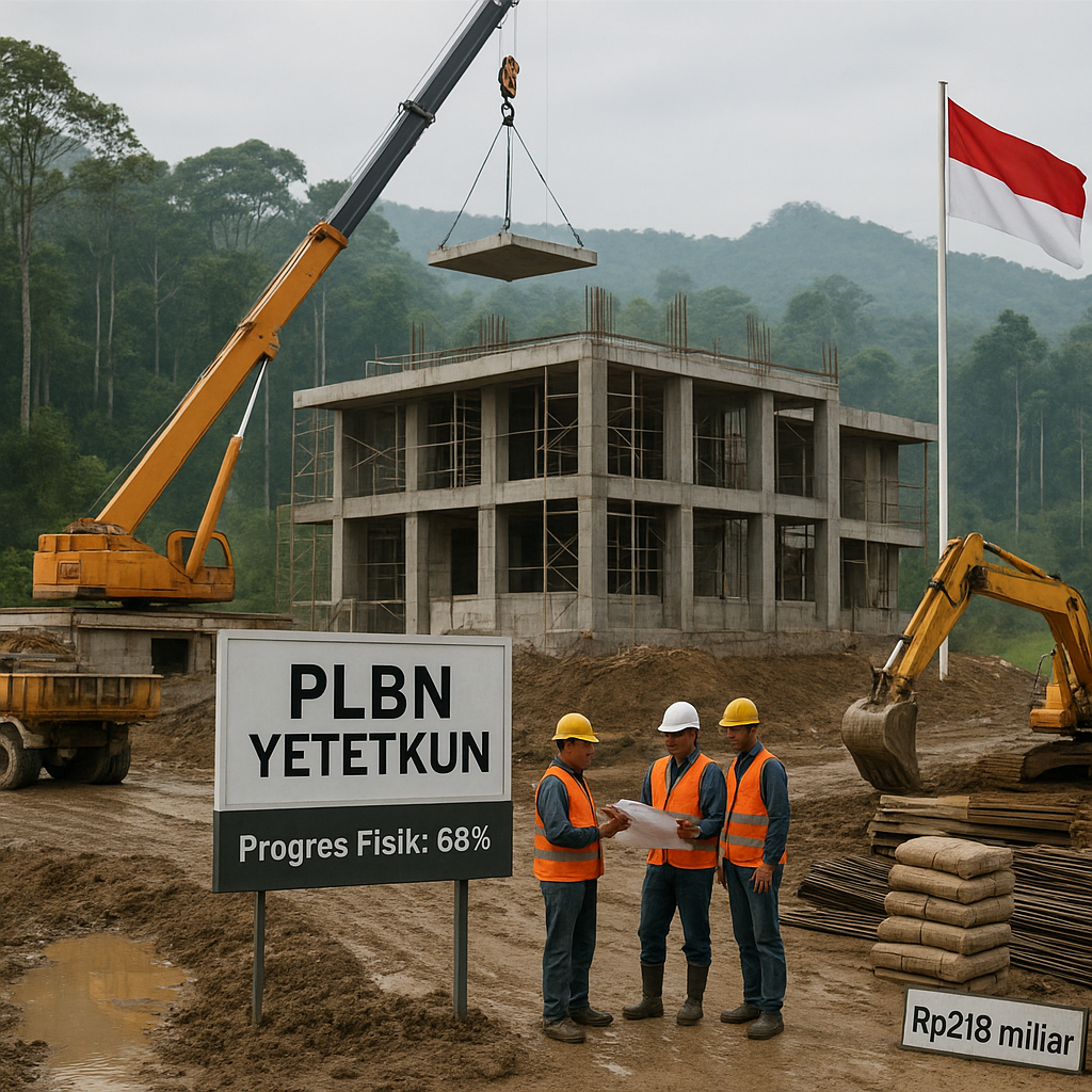 Pembangunan Pos Lintas Batas Negara (PLBN) Yetetkun Dikebut, Target Rampung Akhir Tahun