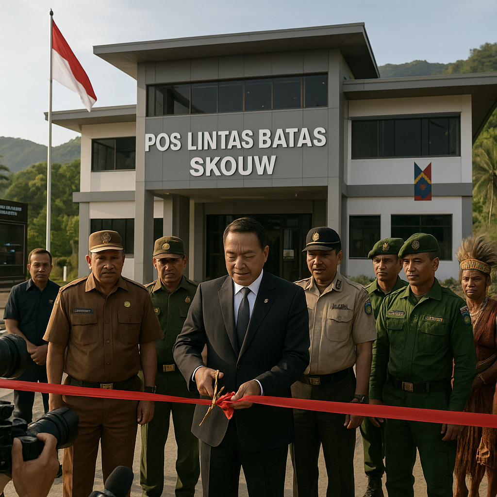 Pos Lintas Batas Baru di Skouw Wisuda Perbatasan Papua