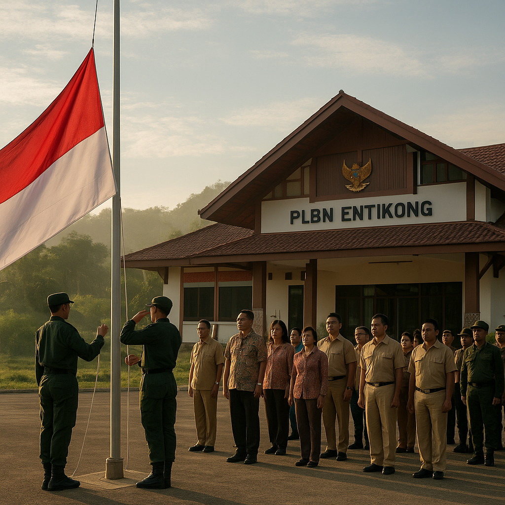 Upacara Bendera di PLBN Entikong: Semangat Nasionalisme di Garis Depan Kalimantan Barat