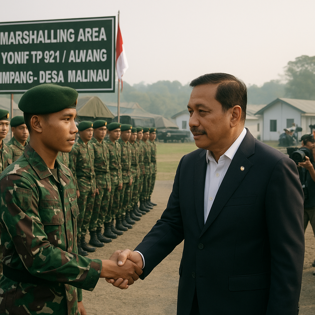 Kunker ke Malinau, Menhan Sjafrie Tinjau Yonif TP 921/Alang Impang dan Tegaskan Peran Prajurit di Perbatasan