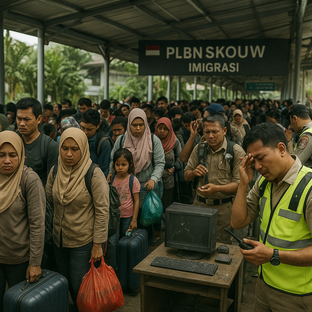 PLBN Skouw: Lalu Lintas Orang dan Barang Meningkat, Petugas Kewalahan