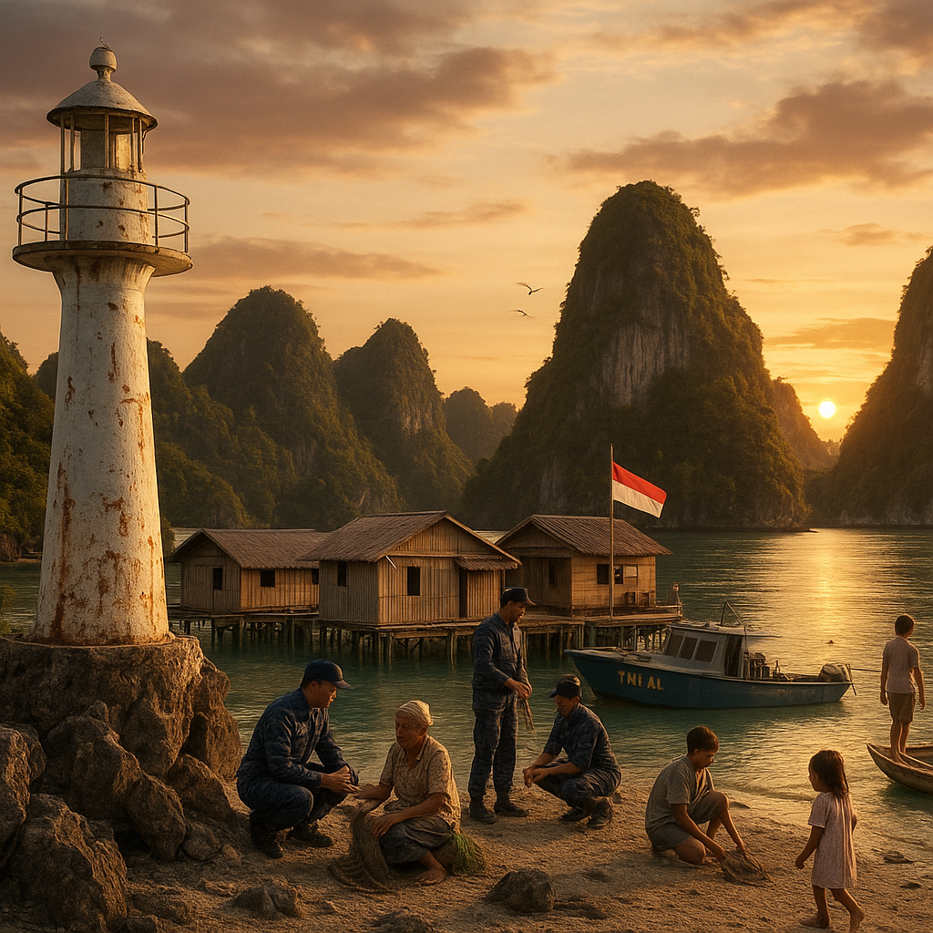 Senja di Pulau Marampunung: Harmoni Alam dan Militer di Ujung Karst Raja Ampat
