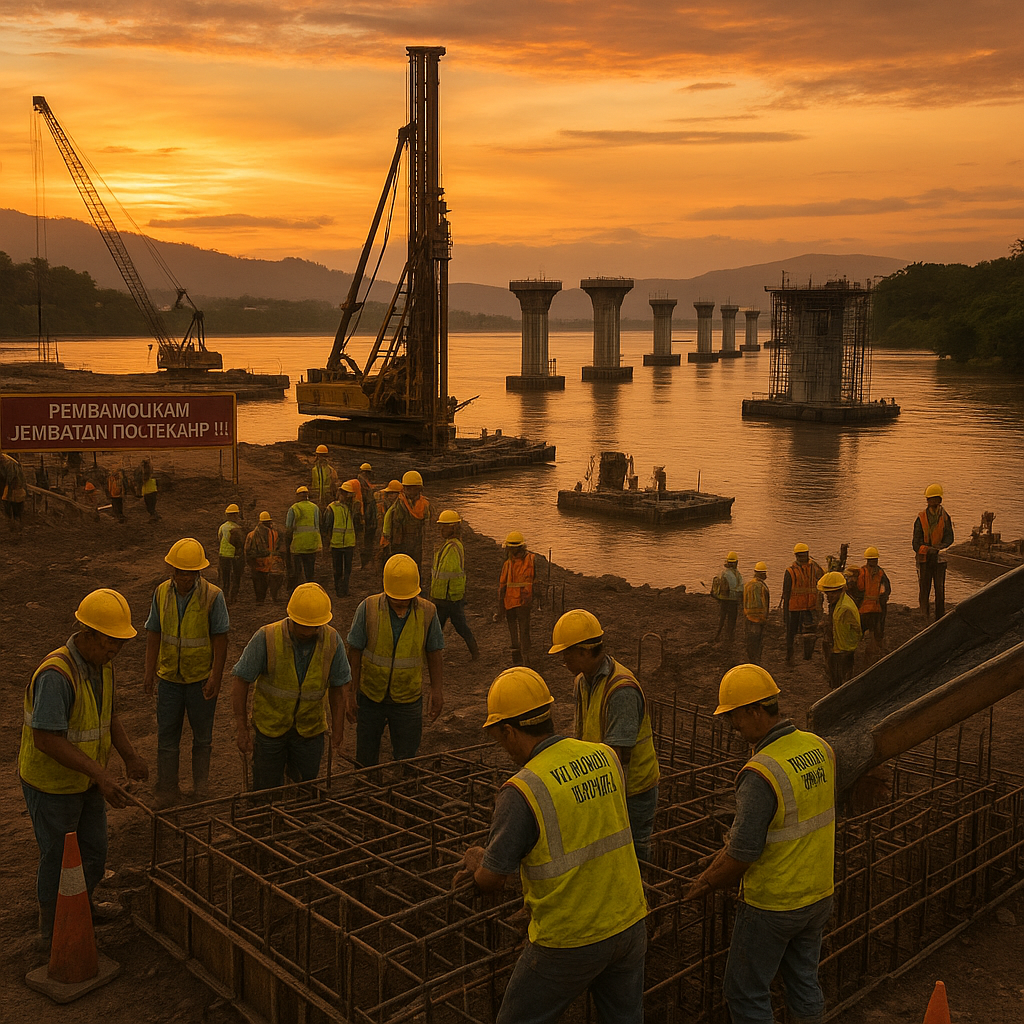 Pembangunan Jembatan Holtekamp II di Perbatasan Papua Mulai Dikerjakan, Ribuan Warga Terhubung