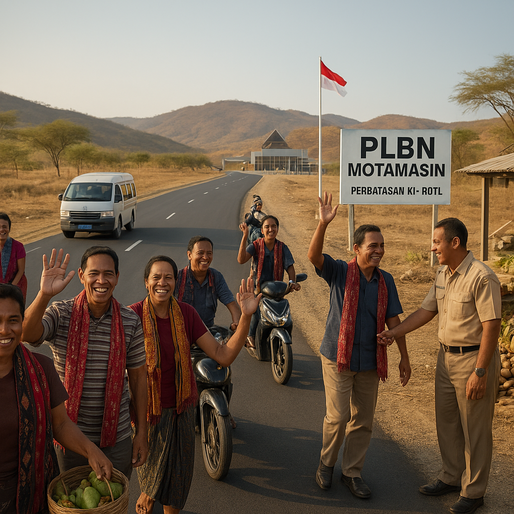 Jalan Trans NTT Tembus ke Perbatasan Timor Leste, Warga Gembira