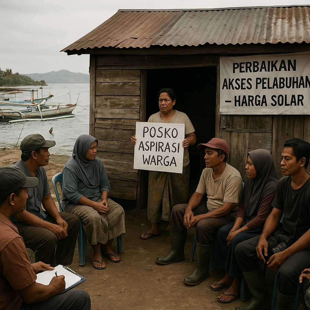 Rumah Kayu di Sektotong, Lombok Barat: Warung Pojok Jadi Posko Aspirasi Warga Perbatasan Laut