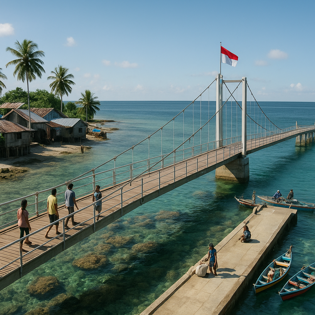 Infrastruktur Baru di Pulau Terluar: Jembatan Gantung Sambungkan Miangas ke Daratan