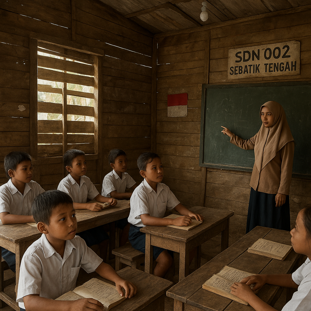 Bersekolah di Ujung Negeri: Anak-Anak Perbatasan Sebatik Belajar di Ruang Kelas Sederhana