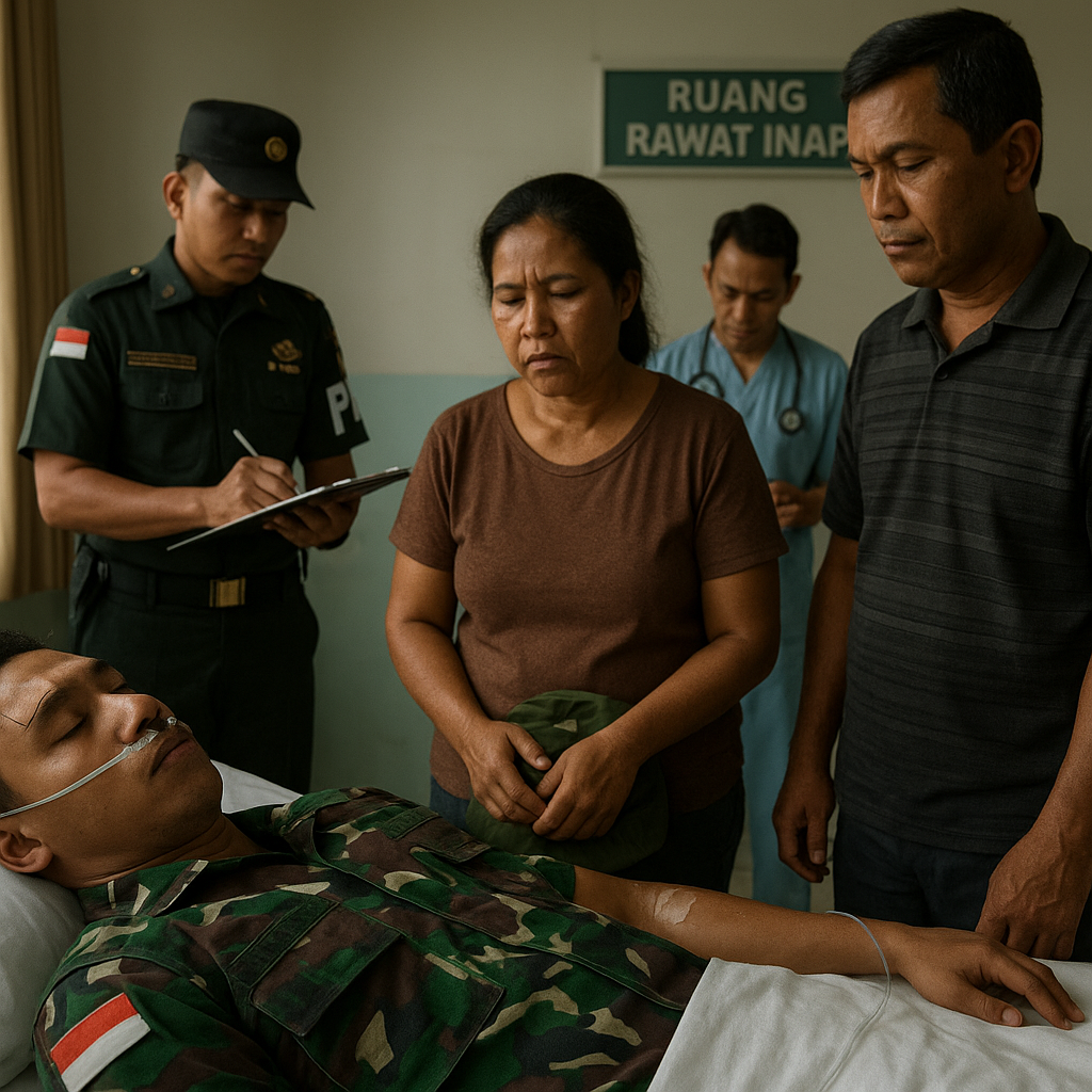 Hasil Visum Bantah Klaim Mabuk, Prajurit Brigif 26/GP di Teluk Bintuni Masih Koma akibat Trauma Benda Tumpul