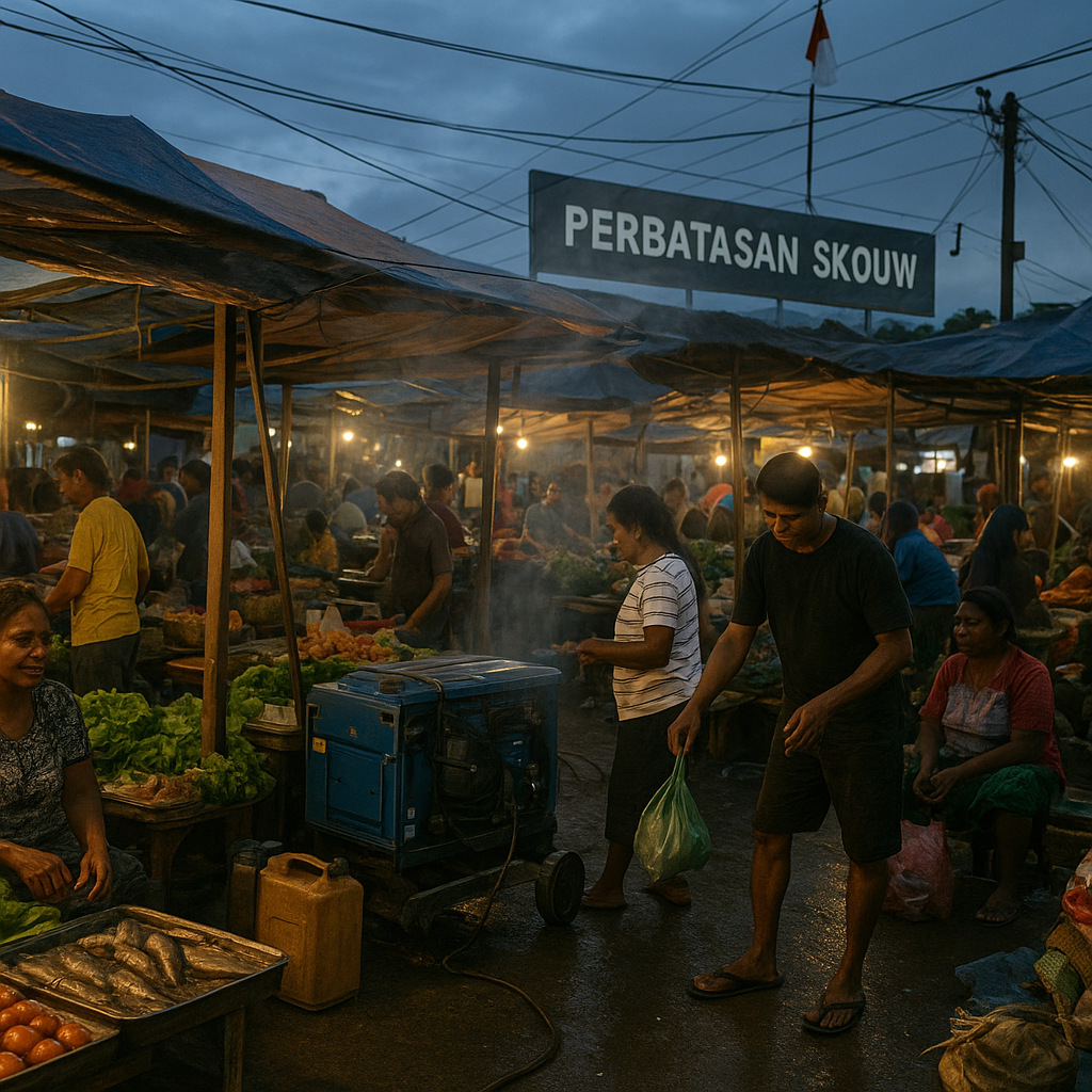Laporan dari Skouw: Pasar Perbatasan Indonesia-Papua Nugini Ramai, tapi Listrik Masih 'Hidup Segan Mati Tak Mau'