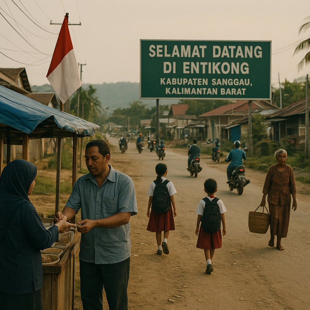 Teropong Kehidupan di Entikong: Jalan Menuju Kota Kalimantan Barat yang Menyerupai Desa