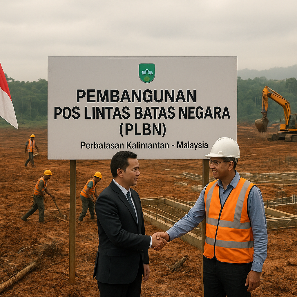 Pembangunan Pos Lintas Batas Negara (PLBN) di Perbatasan Kalimantan-Malaysia Mulai Dikerjakan