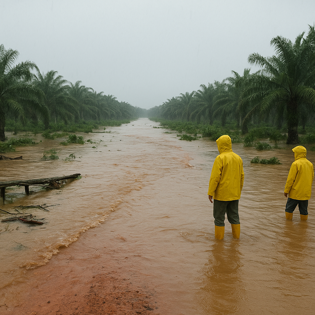 Hujan Deras di Sebatik, Ratusan Hektar Kebun Warga Terendam Banjir, Akses Terputus