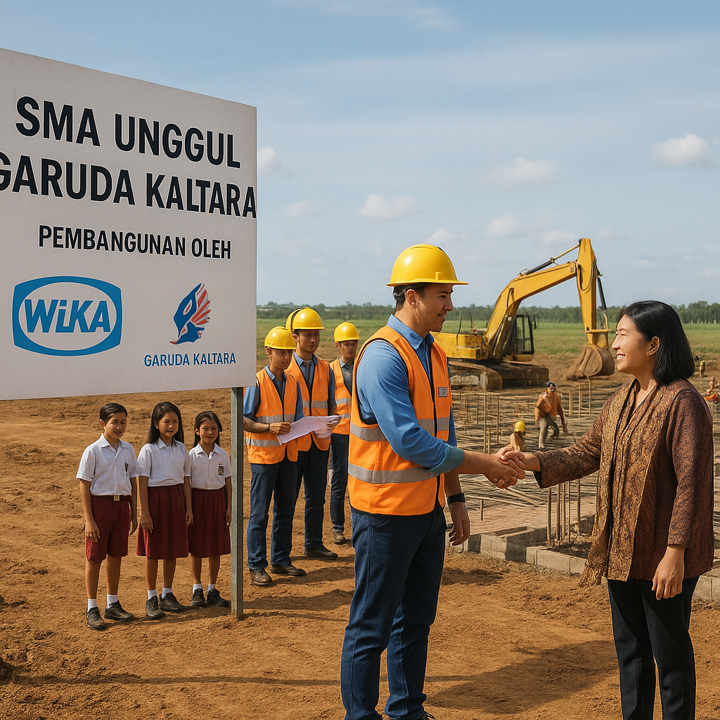 Kembali Dipercaya Perkuat Infrastruktur Pendidikan di Perbatasan, WIKA Raih Kontrak Pembangunan SMA Unggul Garuda Kaltara