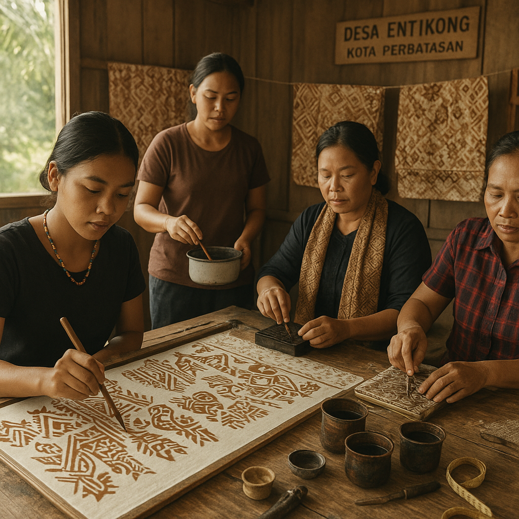 Sanggar Batik di Entikong: Merajut Motif Dayak dan Melayu di Kota Perbatasan Tertua Indonesia