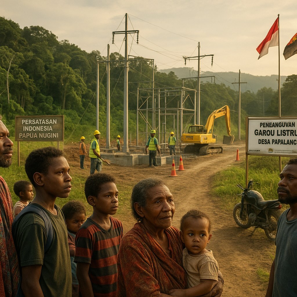 Jalan Setapak Menuju Listrik: Pembangunan Gardu Listrik di Desa Tapalang, Perbatasan Papua-PNG