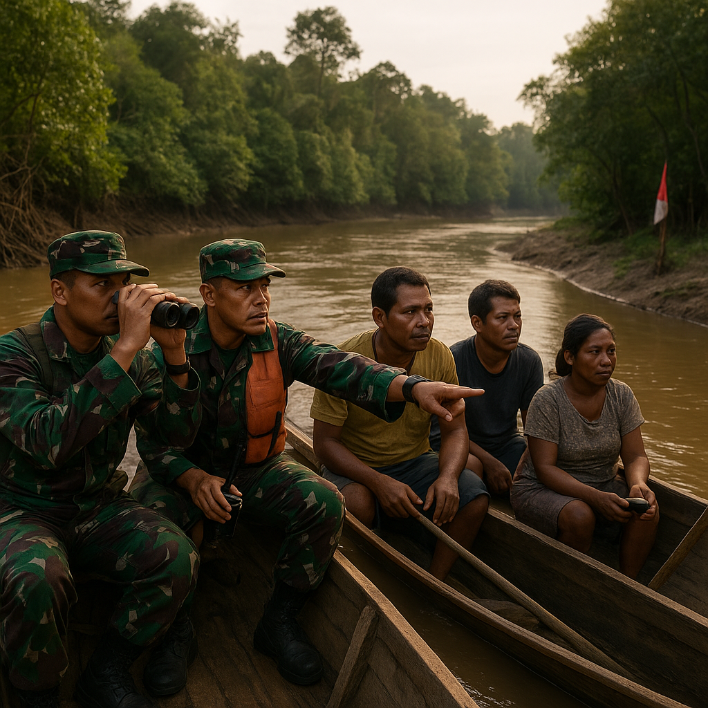 Di Ujung Timur Nusantara: Patroli Bersama TNI dan Warga di Perbatasan RI-PNG yang Dilintasi Sungai