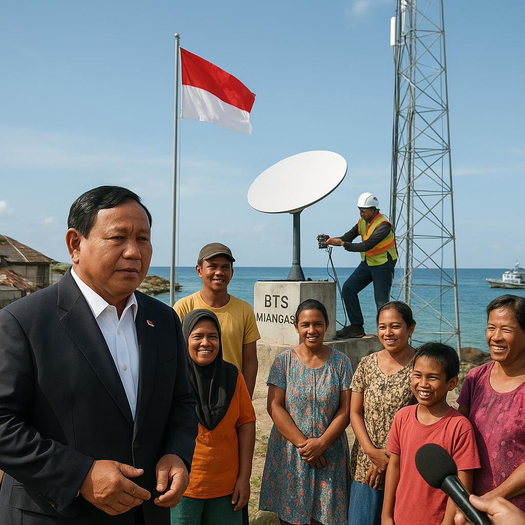 Presiden Prabowo Perkuat Telekomunikasi Pulau Miangas, Tegaskan Kedaulatan dan Konektivitas Wilayah Perbatasan