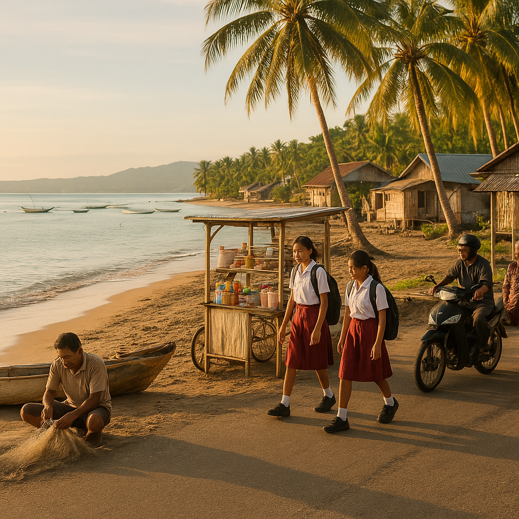 Jalan Pantai di Pulau Biak: Aktivitas Warga dan Koneksi dengan Laut