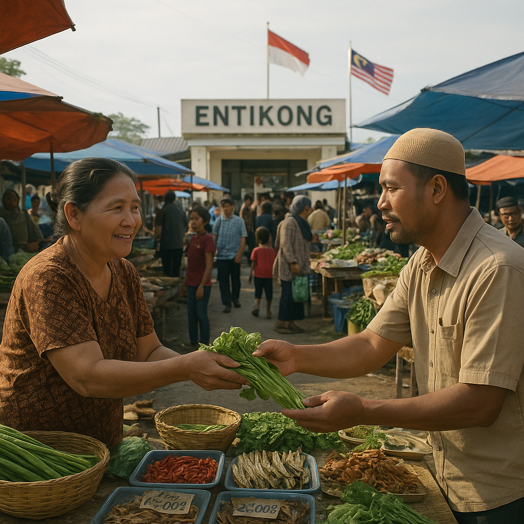 Suara dari Tapal Batas Entikong: Pasar Tradisional yang Menghubungkan Dua Negara