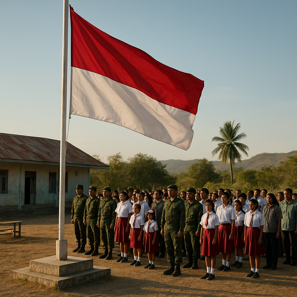 Upacara di Pulau Timor: Bendera Merah Putih Berkibar di Garis Depan
