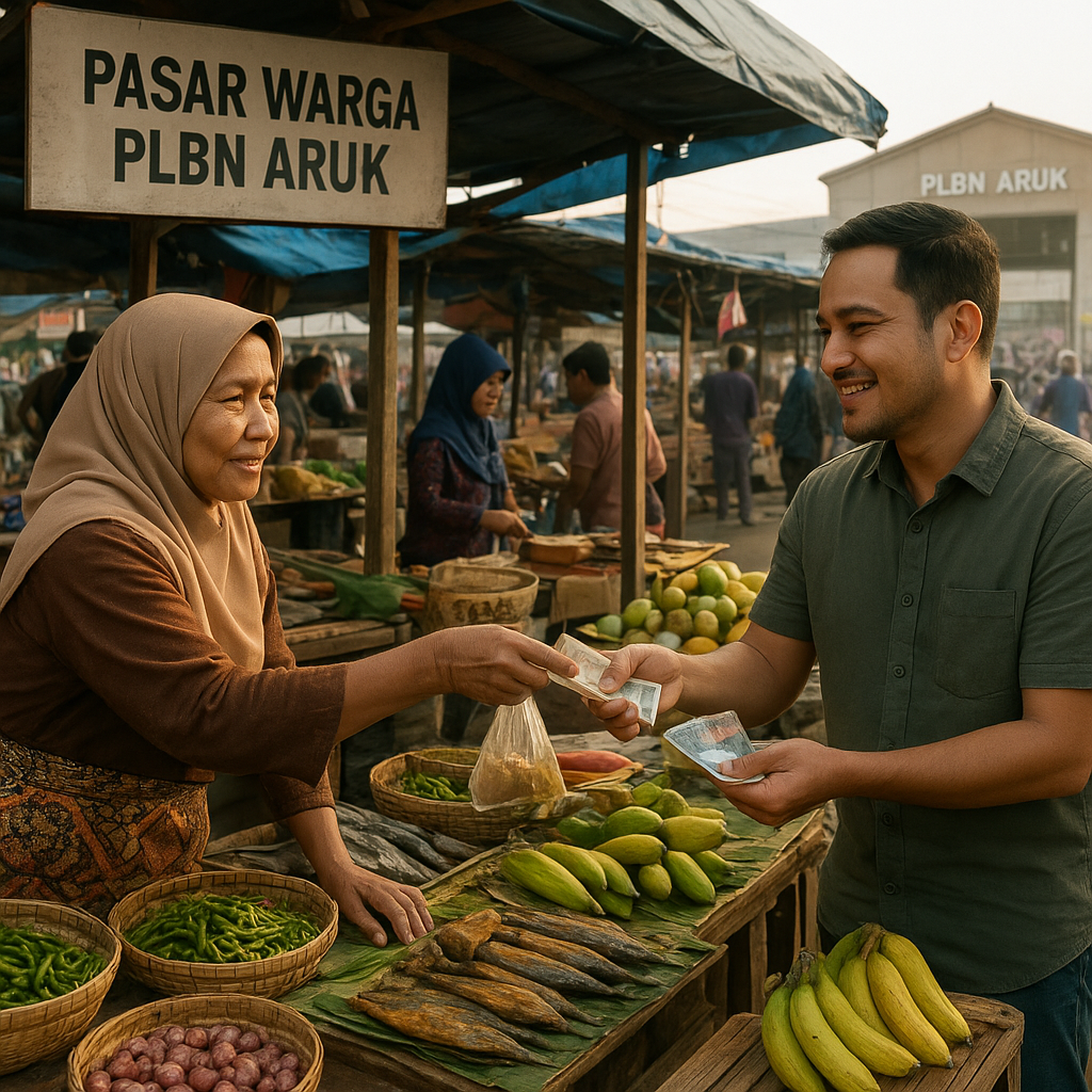 Pasar Warga di PLBN Aruk: Di Balik Transaksi Sehari-hari, Ada Cerita Silang Budaya dan Ketergantungan