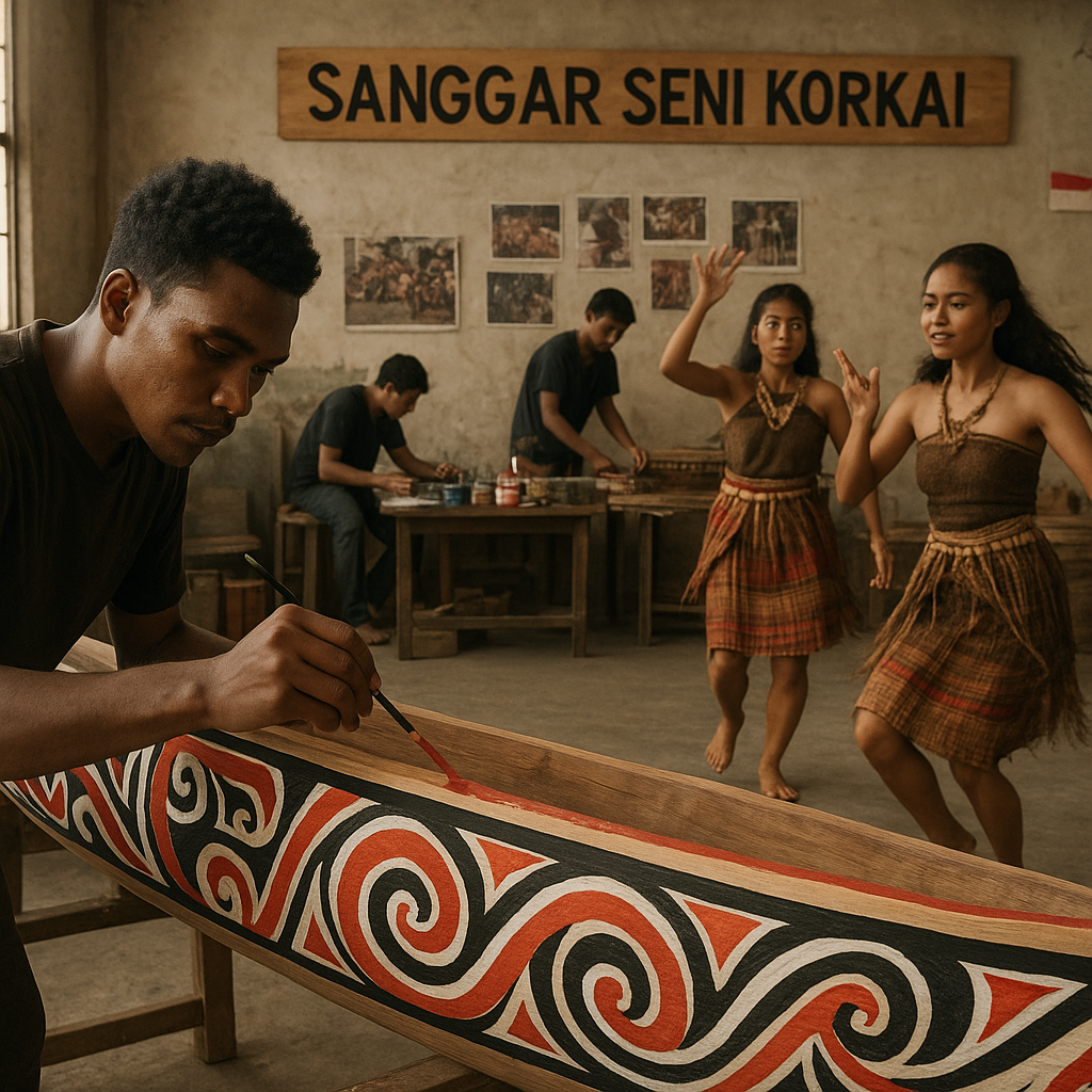 Pemuda Perbatasan Merauke Dirikan Sanggar Seni: Melukis Perahu, Menari Tarian Tradisional, dan Menolak Luntur Identitas