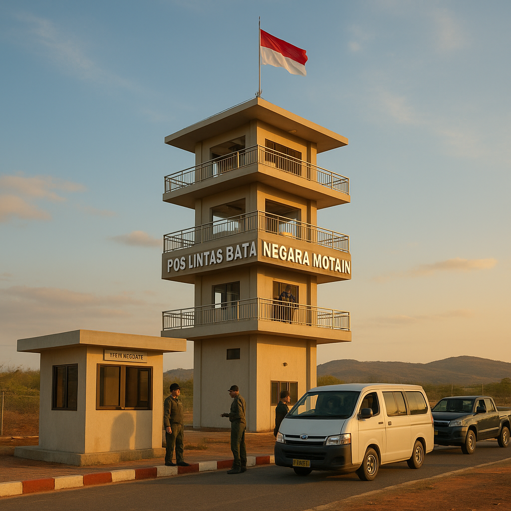 Menara Pengawas dan Cakrawala: Pos Lintas Batas Negara di Motaain, NTT, Kini Bertingkat