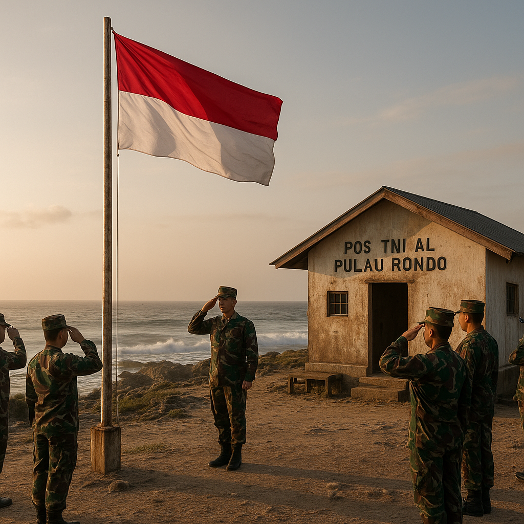 Upacara di Ujung Tanduk: Peringatan Hari Kebangkitan Nasional di Pos TNI Terdepan Pulau Rondo