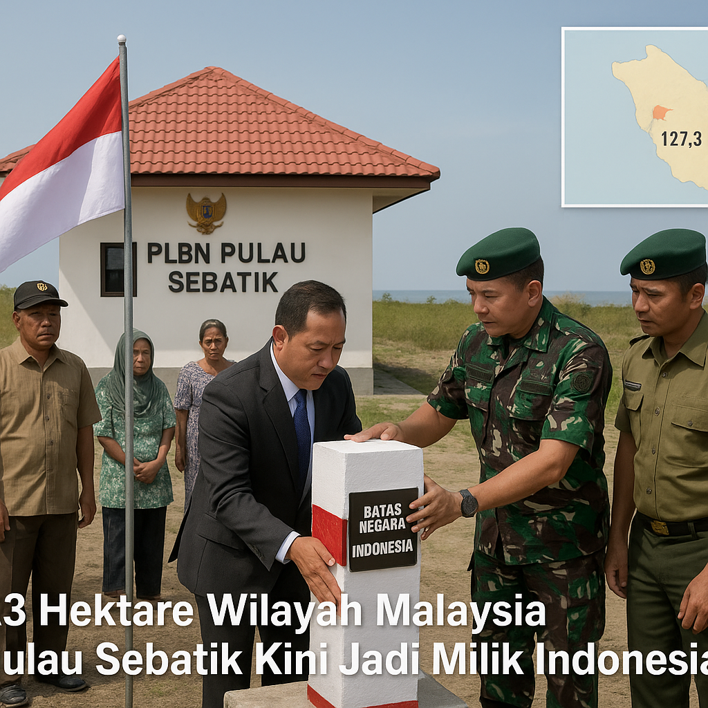 127,3 Hektare Wilayah Malaysia di Pulau Sebatik Kini Jadi Milik Indonesia