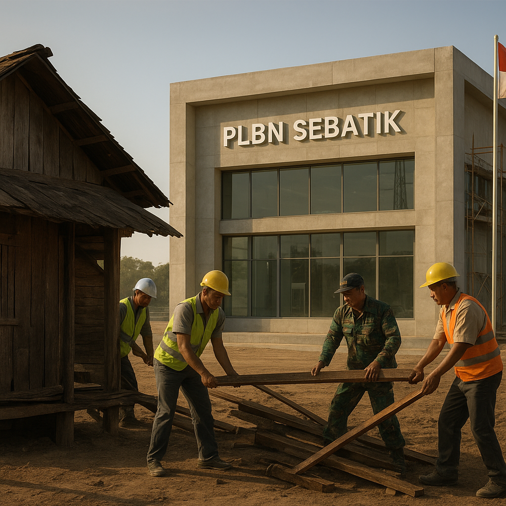 Pembangunan Pos Lintas Batas di Sebatik: Dari Kayu Ulin hingga Beton