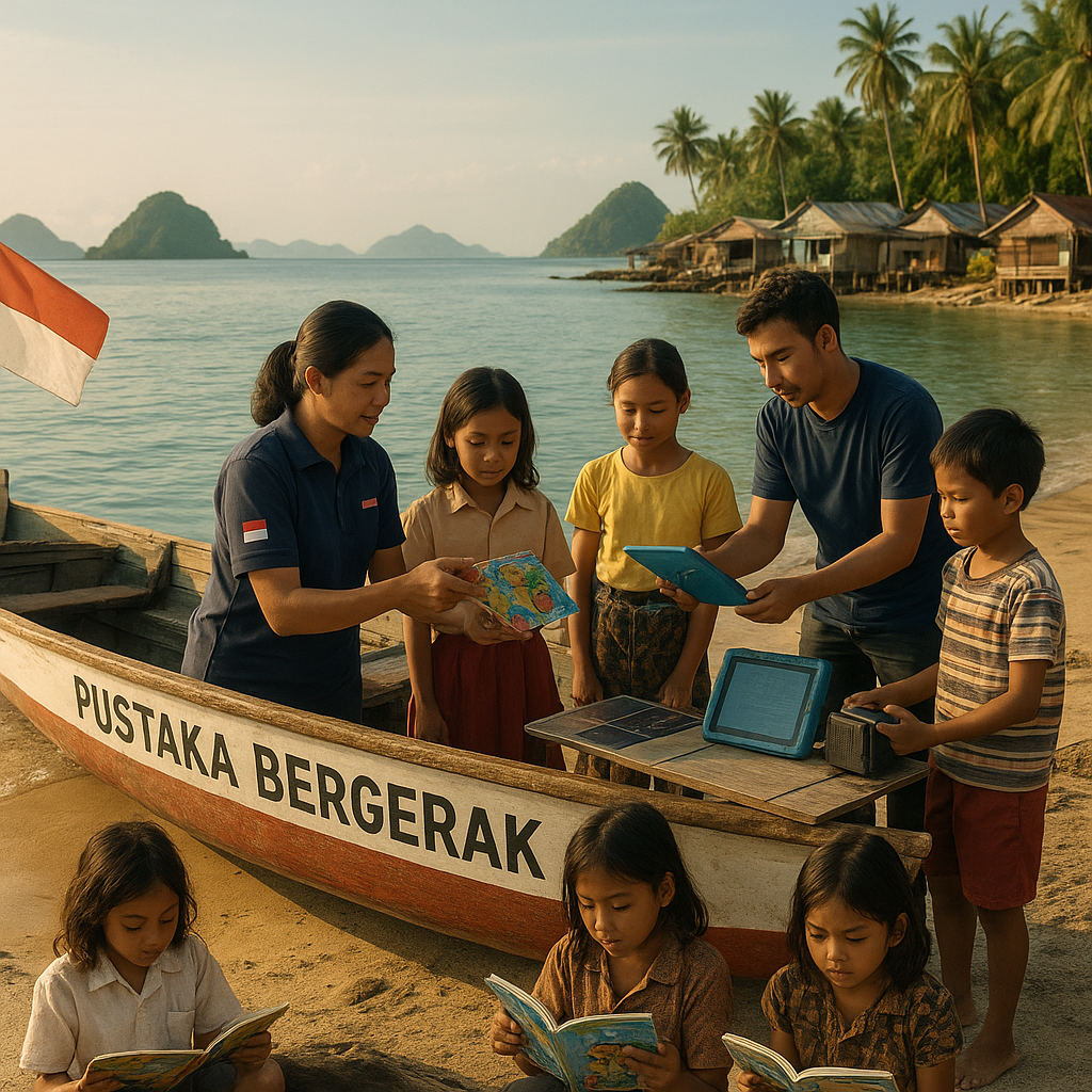 Pustaka Bergerak untuk Anak Perbatasan di Kepulauan Sangihe