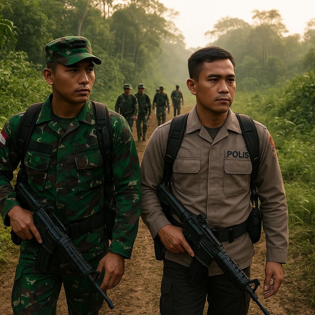 Patroli Bersama di Garis Batas: Kerja Sama TNI-Polisi Perbatasan