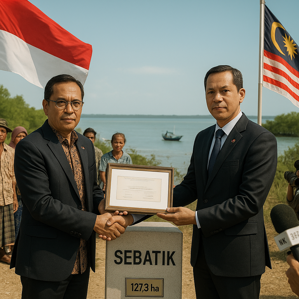 Indonesia Resmi Peroleh 127,3 Hektar di Pulau Sebatik dari Malaysia