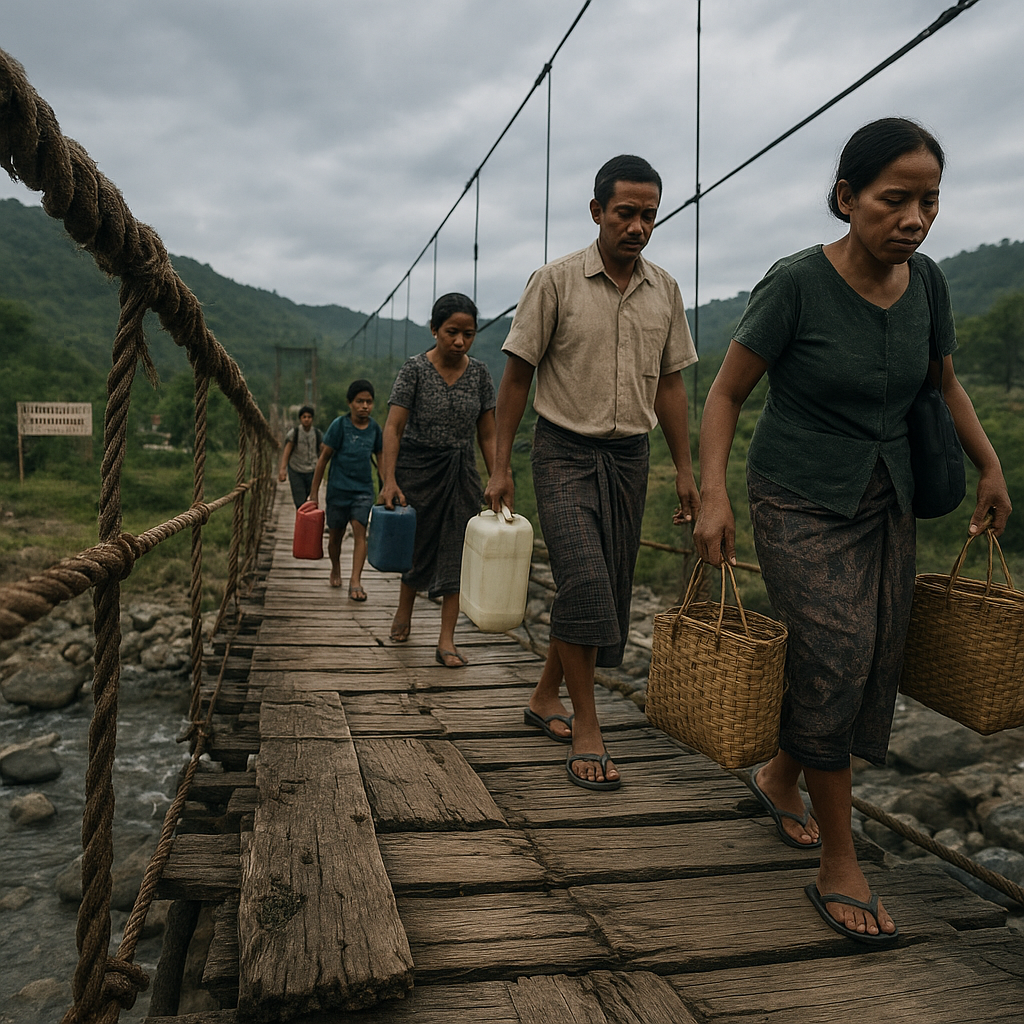 Jembatan Gantung Usang, Satu-satunya Penghubung Kampung di Perbatasan Timor Leste