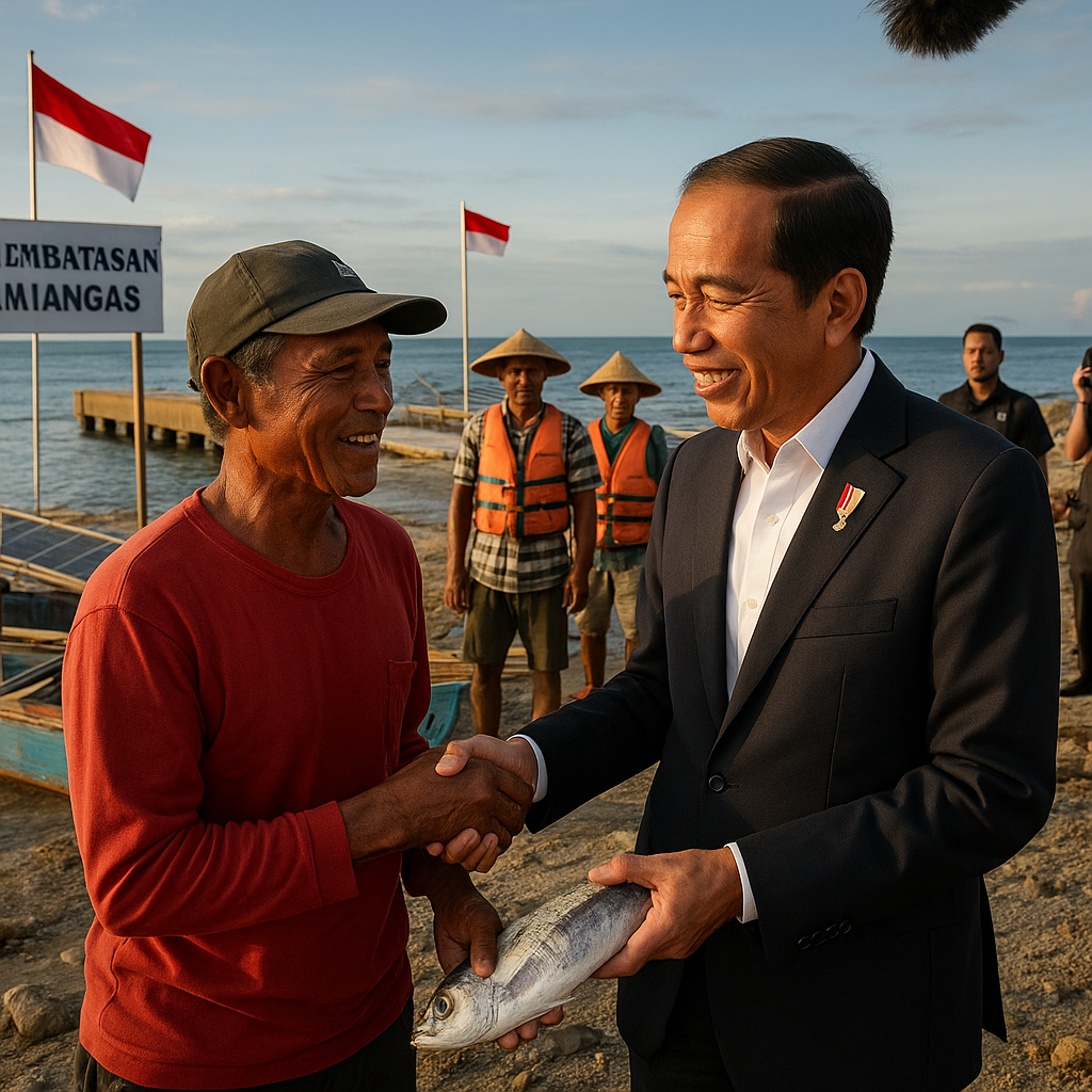 Di Perbatasan Miangas, Presiden Siapkan Desa Nelayan Modern