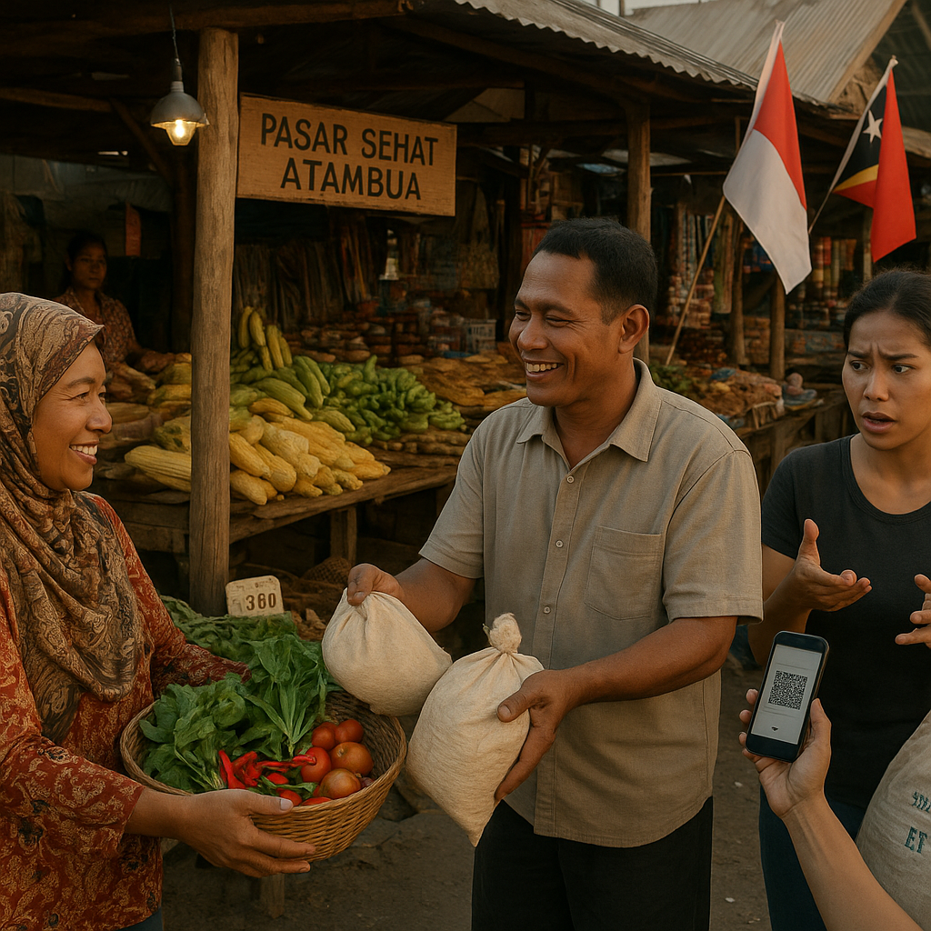 Kondisi Pasar Sehat di Perbatasan Timor Leste: Dari Barter hingga Transaksi Digital yang Terseok